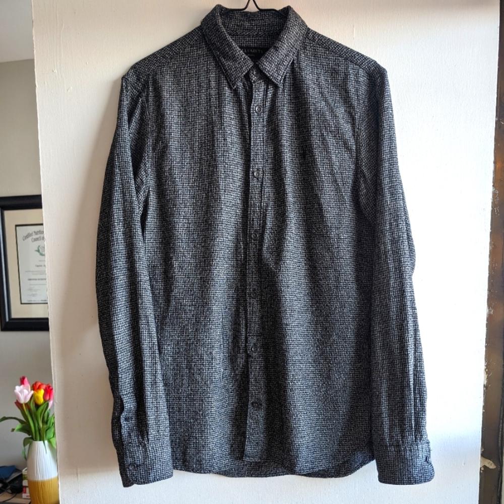 All Saints Blackshear Long Sleeve Button Down Shirt